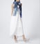 Meesha Blue Merino Printed Scarf