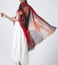 Meesha Red Merino Printed Scarf
