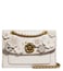 Coach Chalk & Brass Parker Tea Rose Applique Embellished Chain Handle Shoulder Bag