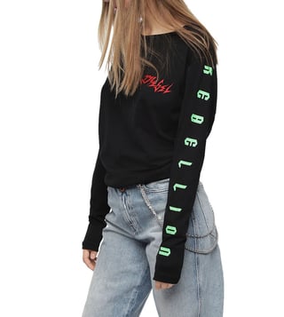 Diesel Black T-Hilary Maglietta T-Shirt Diesel Black T-Hilary Maglietta T-Shirt
