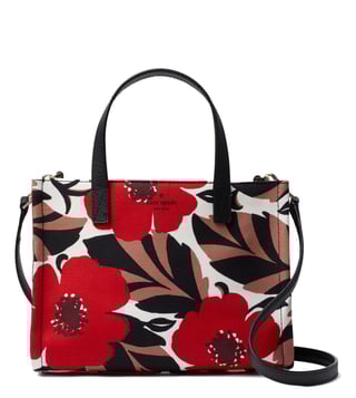 Kate Spade Red Poppy Field Washington Square Sam Satchel Kate Spade Red Poppy Field Washington Square Sam Satchel