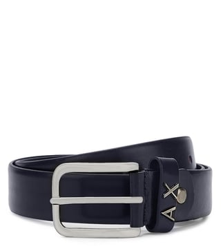 Armani Exchange Navy Metal Logo Loop Belt Armani Exchange Navy Metal Logo Loop Belt
