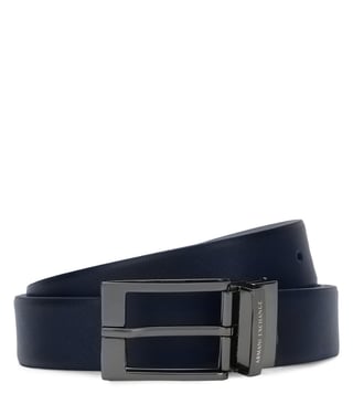 Armani Exchange Navy & Grey Reversible Textured Belt Armani Exchange Navy & Grey Reversible Textured Belt