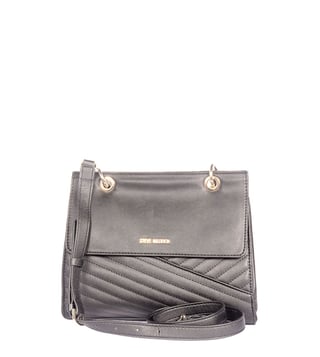 Steve Madden Bcecem Black Textured Quilted Sling Bag Steve Madden Bcecem Black Textured Quilted Sling Bag