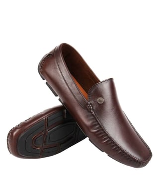 Steve Madden Brown Bill Leather Flexible Driver Loafers Steve Madden Brown Bill Leather Flexible Driver Loafers