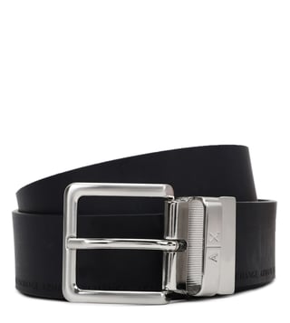 Armani Exchange Navy & Dark Brown Logo Reversible Belt Armani Exchange Navy & Dark Brown Logo Reversible Belt