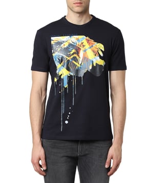 Armani Exchange Navy Regular Fit Printed T-Shirt Armani Exchange Navy Regular Fit Printed T-Shirt
