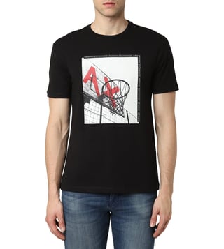 Armani Exchange Black Regular Fit Logo T-Shirt Armani Exchange Black Regular Fit Logo T-Shirt