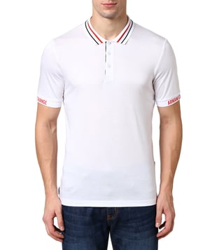 Armani Exchange White Slim Fit Polo T-Shirt Armani Exchange White Slim Fit Polo T-Shirt