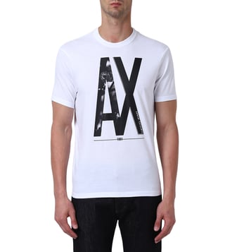 Armani Exchange White Regular Fit Logo Crew T-Shirt Armani Exchange White Regular Fit Logo Crew T-Shirt