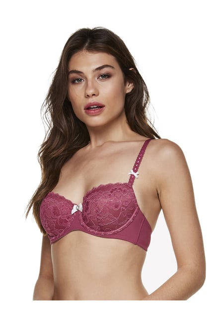 Hunkemoller Pink Under Wired Maya Balconette Bra Hunkemoller Pink Under Wired Maya Balconette Bra