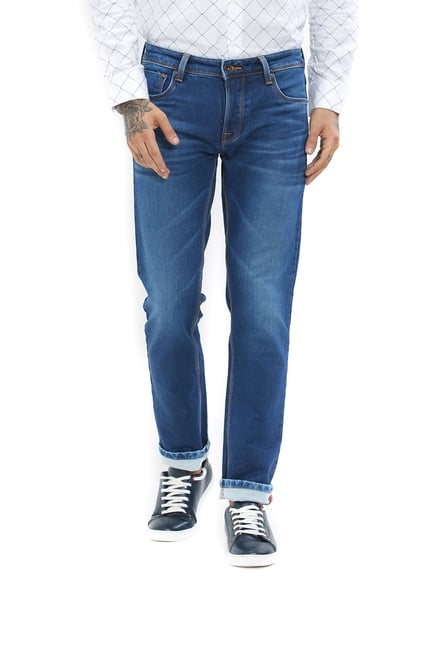 Integriti Blue Slim Fit Mid Rise Jeans Integriti Blue Slim Fit Mid Rise Jeans