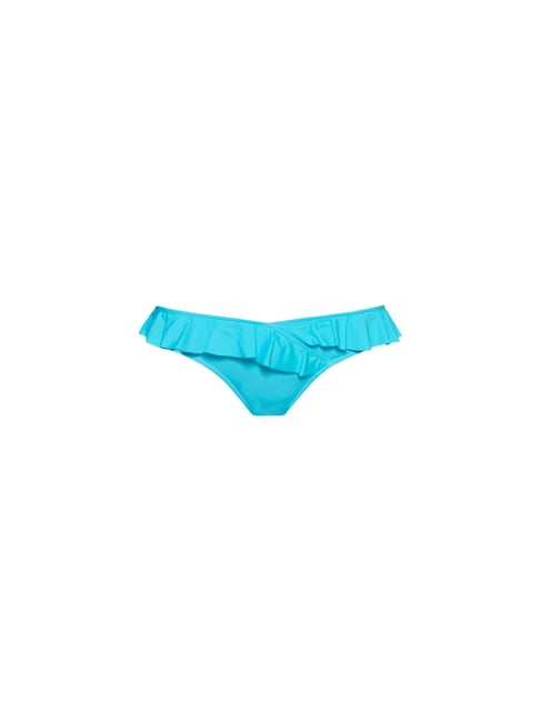 Buy Wunderlove By Westside Blue Ruffled Swimwear Bikini Briefs Online