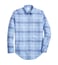 Brooks Brothers Light Blue Oxford Windowpane Regent Fit Sport Shirt