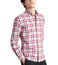 Brooks Brothers Red Fleece Slim Fit Red & White Twill Gingham Sport Shirt