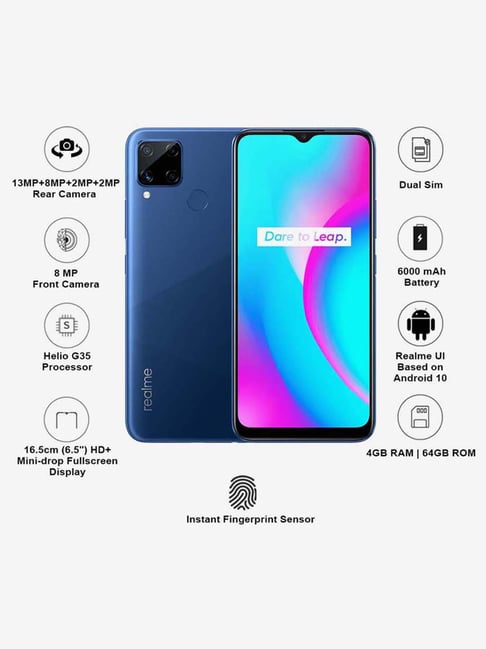 Buy Realme C Gb Power Blue Gb Ram Dual Sim G Online At Best