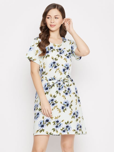 Buy Clovia Green Floral Print Night Dress For Women Online Tata Cliq