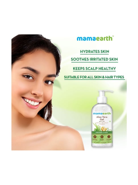 Buy Mamaearth Aloe Vera Gel E For Skin And Hair 300ml Online At Best