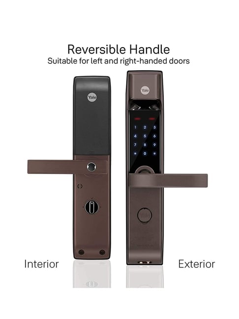 Buy Yale Ydm A Smart Door Lock With Biometric Pincode Brown