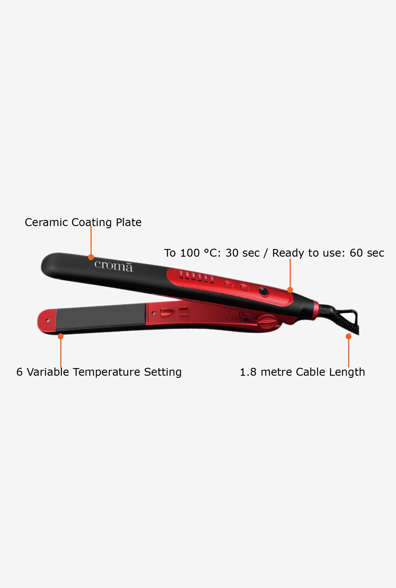 croma hair straightener and curler