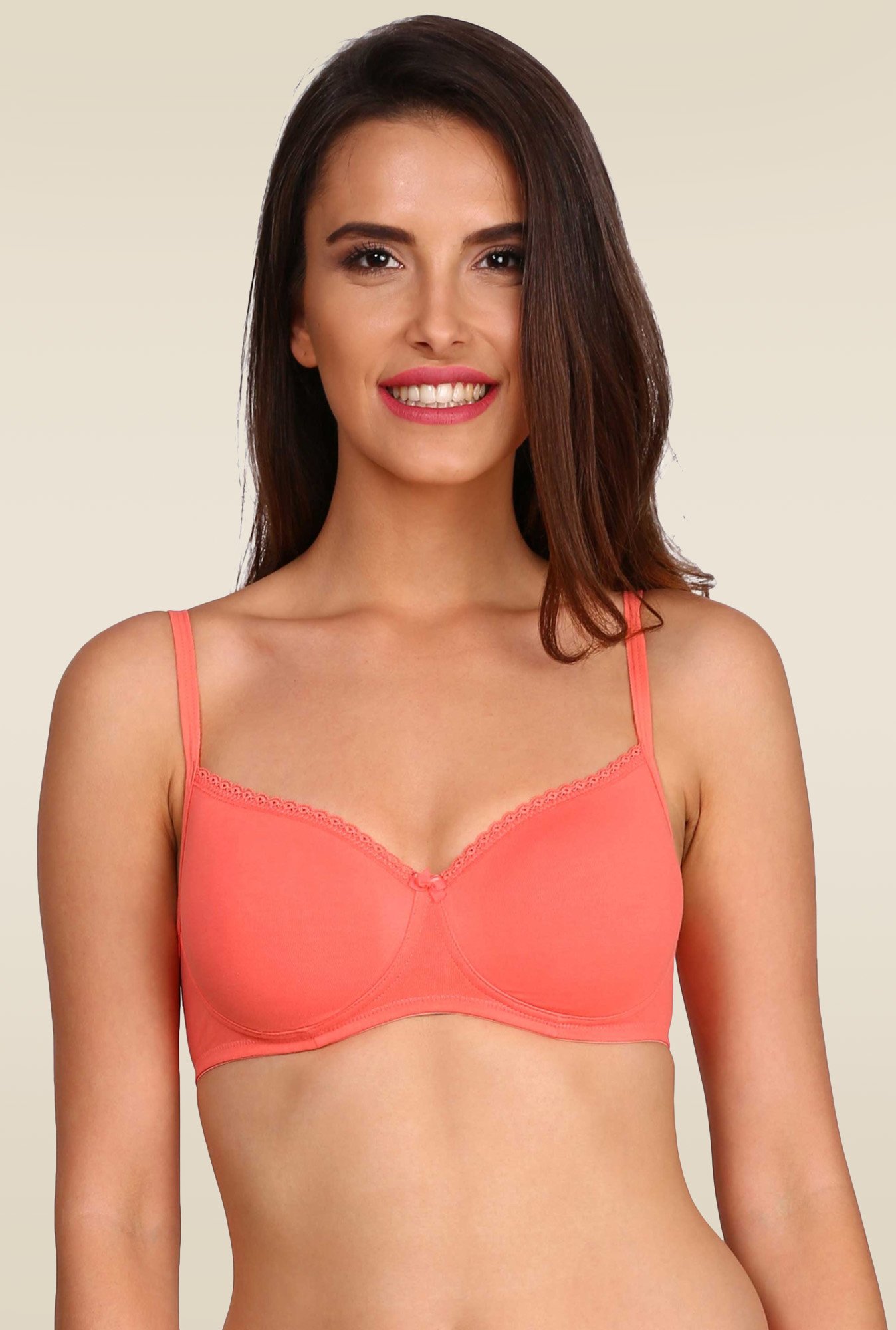 Buy Jockey Blush Pink Non-wired Padded Bra - 1723 for Women Online