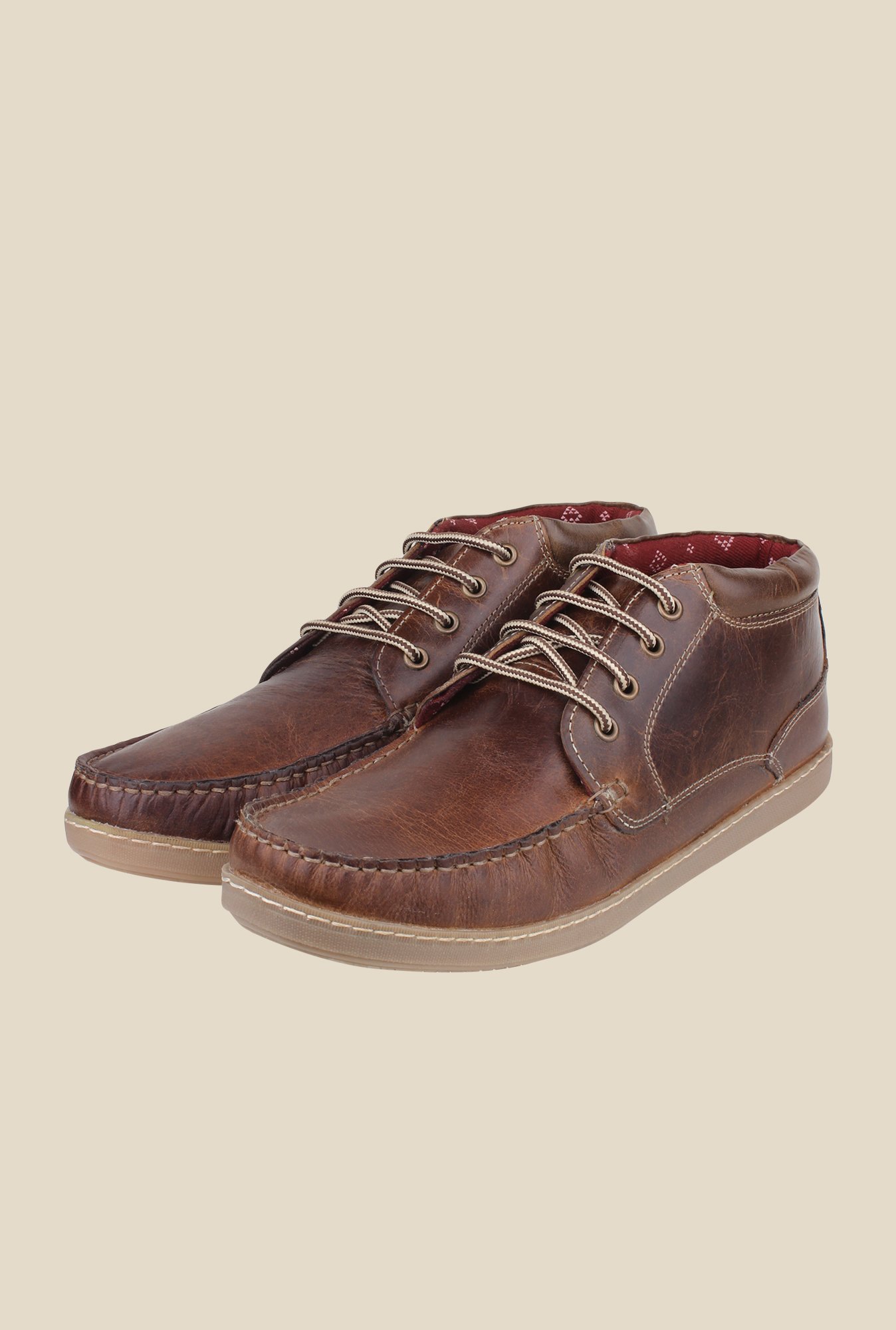red tape brown casual shoes