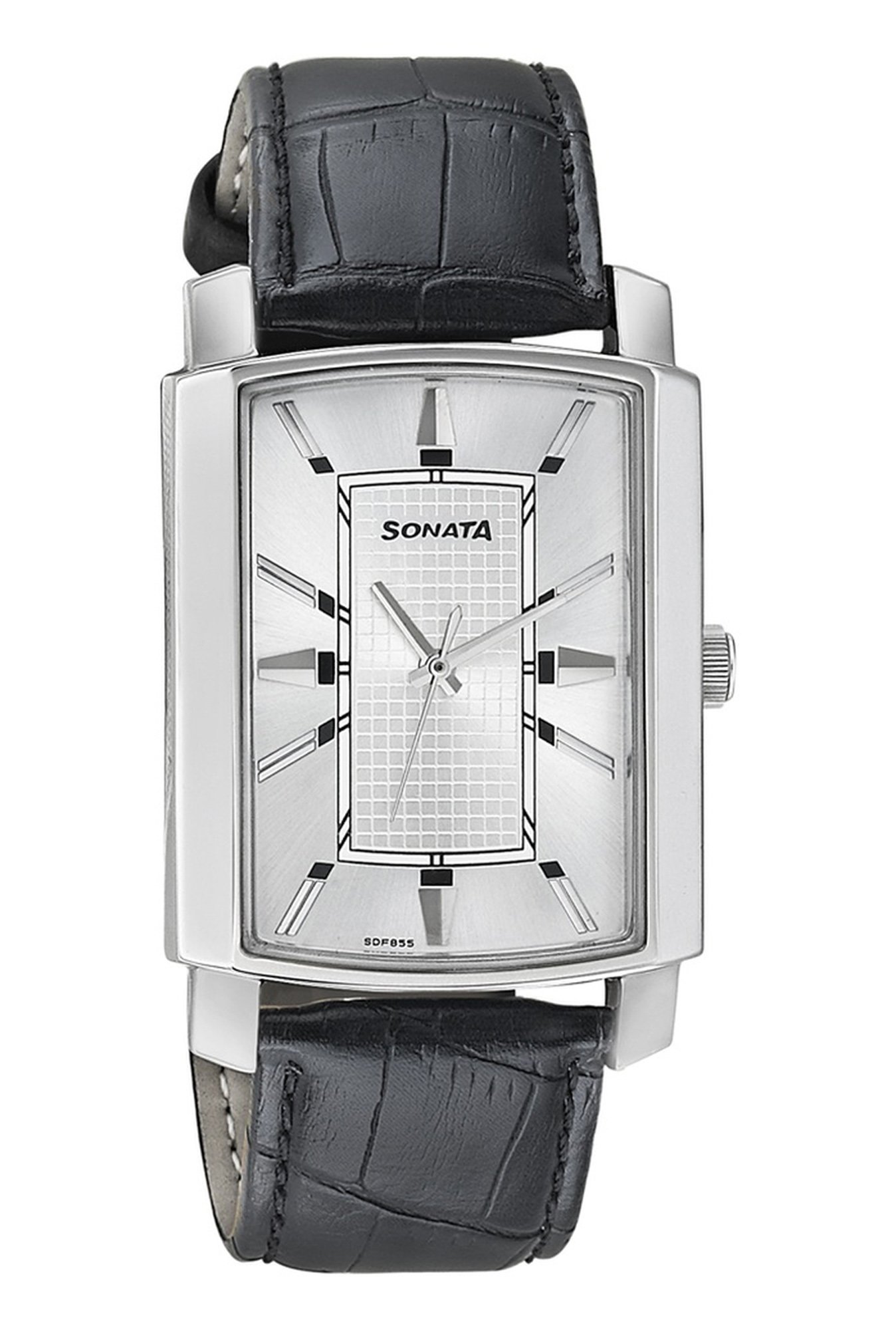 Buy Sonata Rectangular Dial Analog Watch for Men_7148SL02 Online