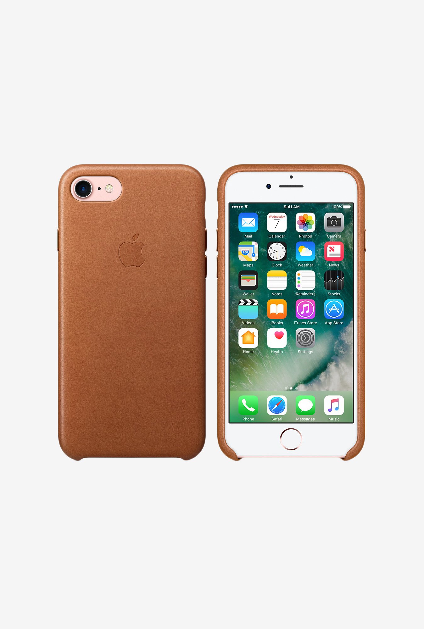 Buy Apple Leather Case For Iphone 7 Tan Online At Best Prices Tata Cliq