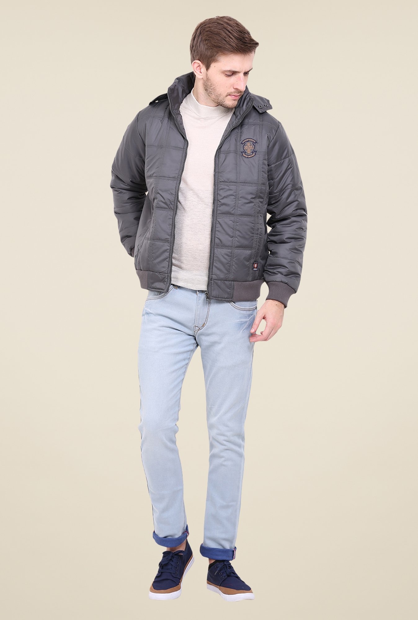 Buy Allen Solly Grey Cotton Regular Fit Quilted Jackets for Mens Online @  Tata CLiQ