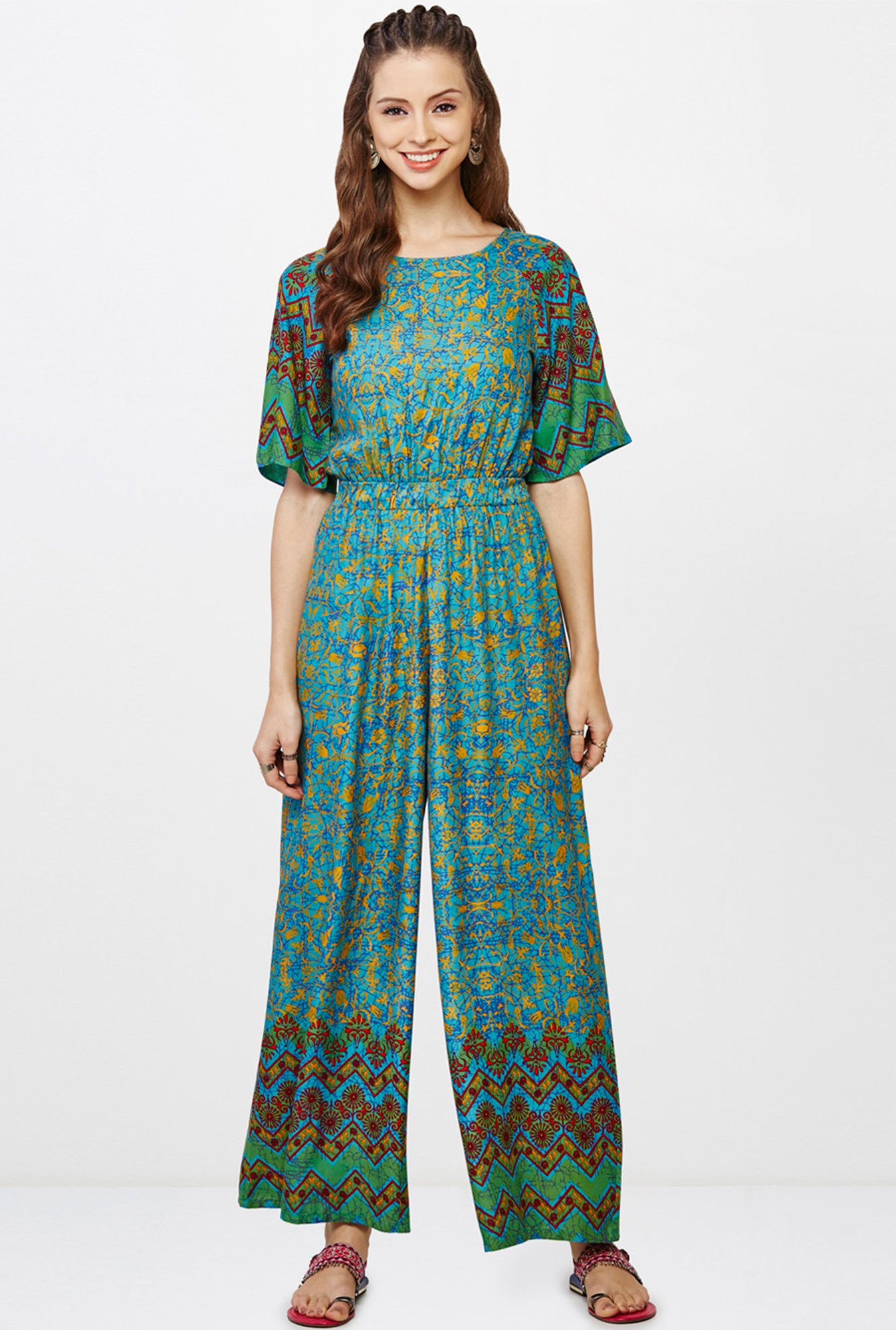 global desi green jumpsuit