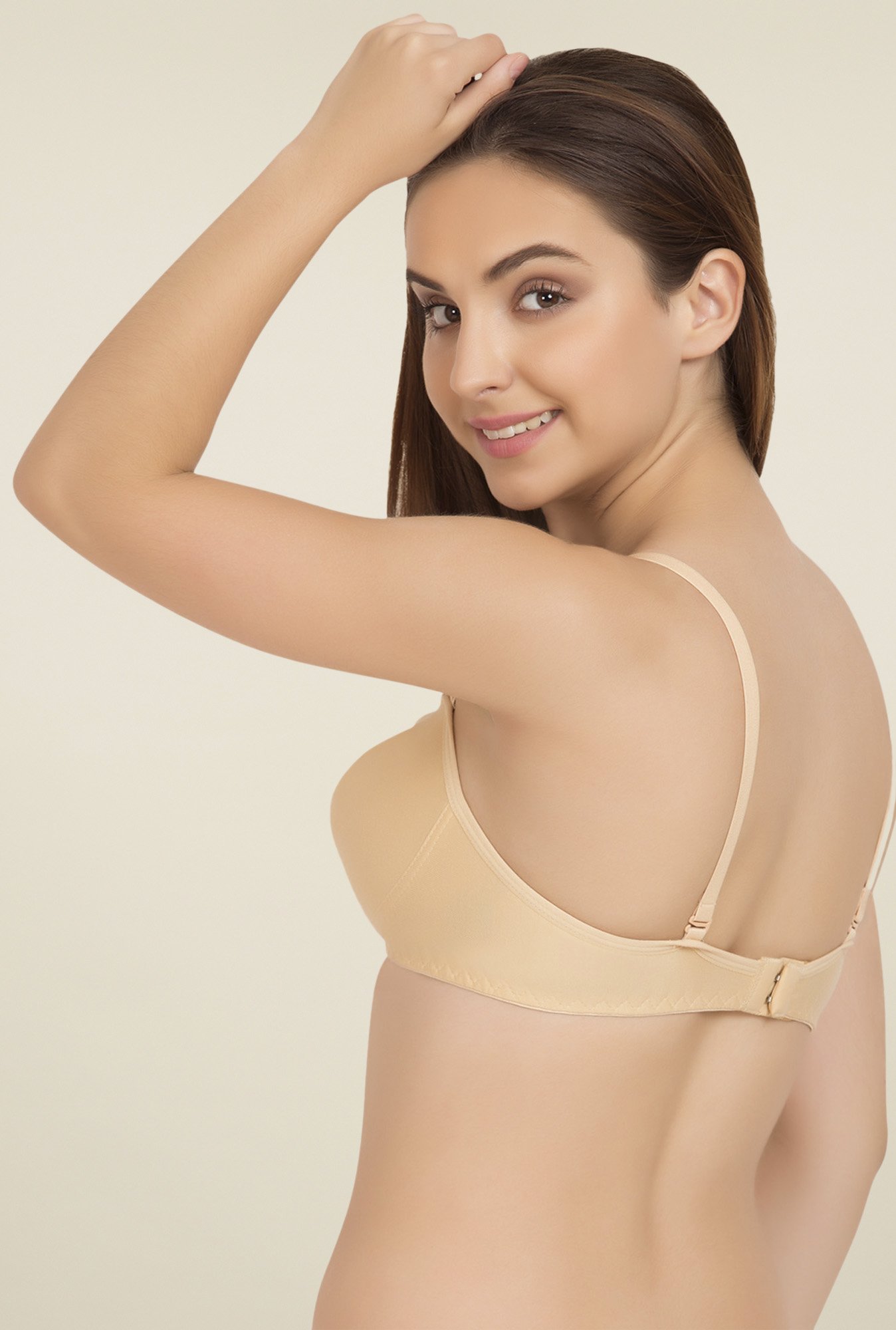 Buy Tweens Beige & Black Non Padded T-Shirt Bra (Pack of 2) for