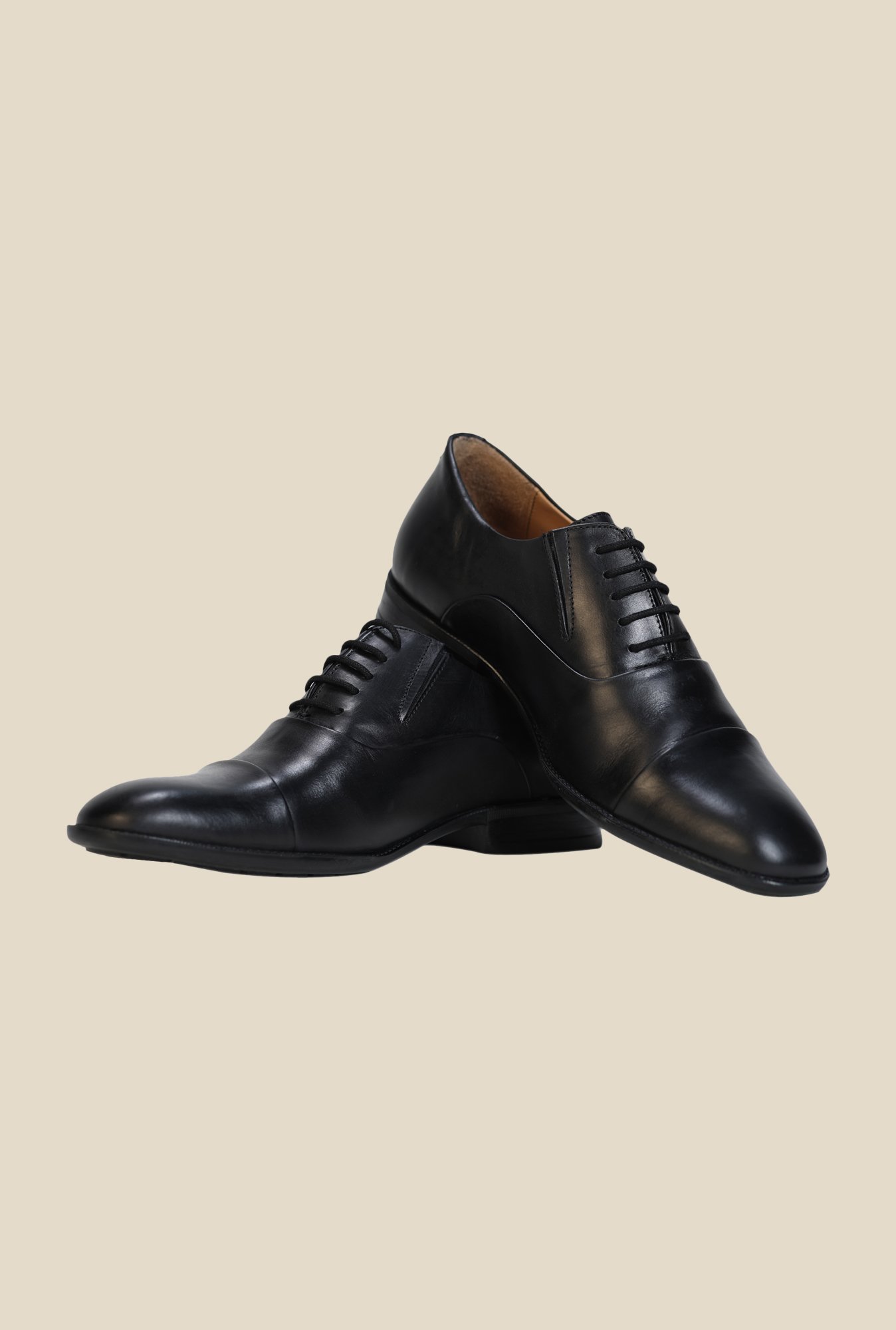 Buy Woods Men's Black Oxford Shoes from 