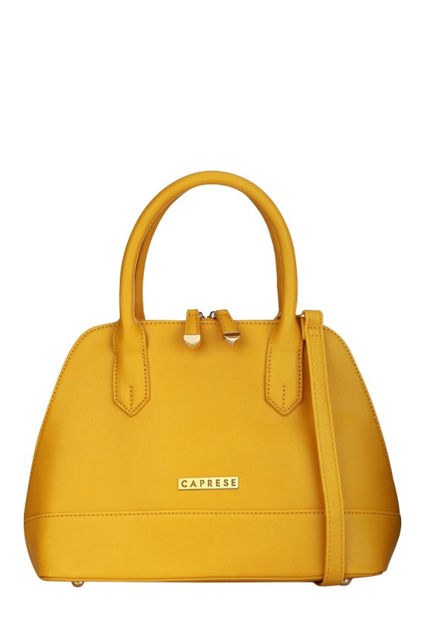 Buy Caprese Toni Ochre Solid Handbag For Women At Best Price