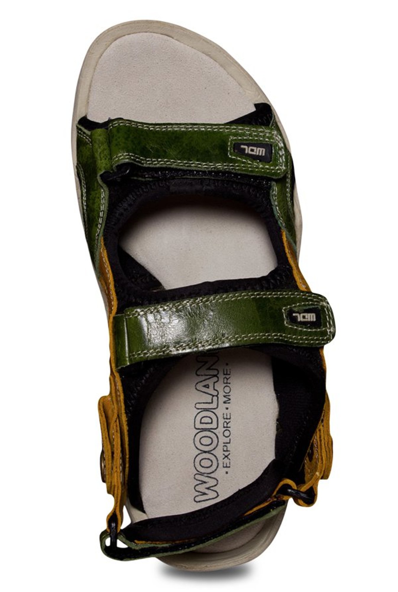 Woodland Green \u0026 Yellow Floater Sandals 