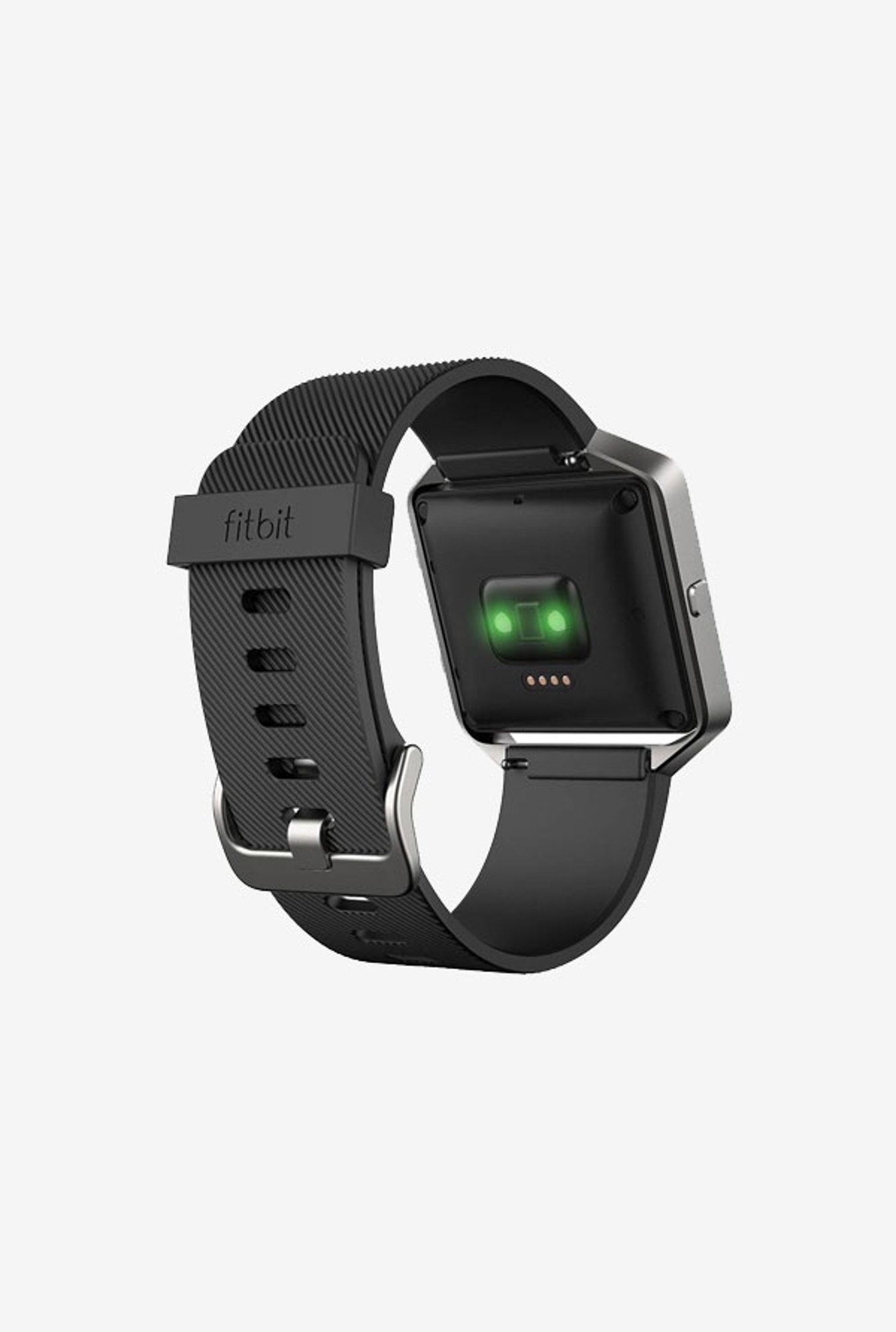 fitbit blaze black silver smartwatch