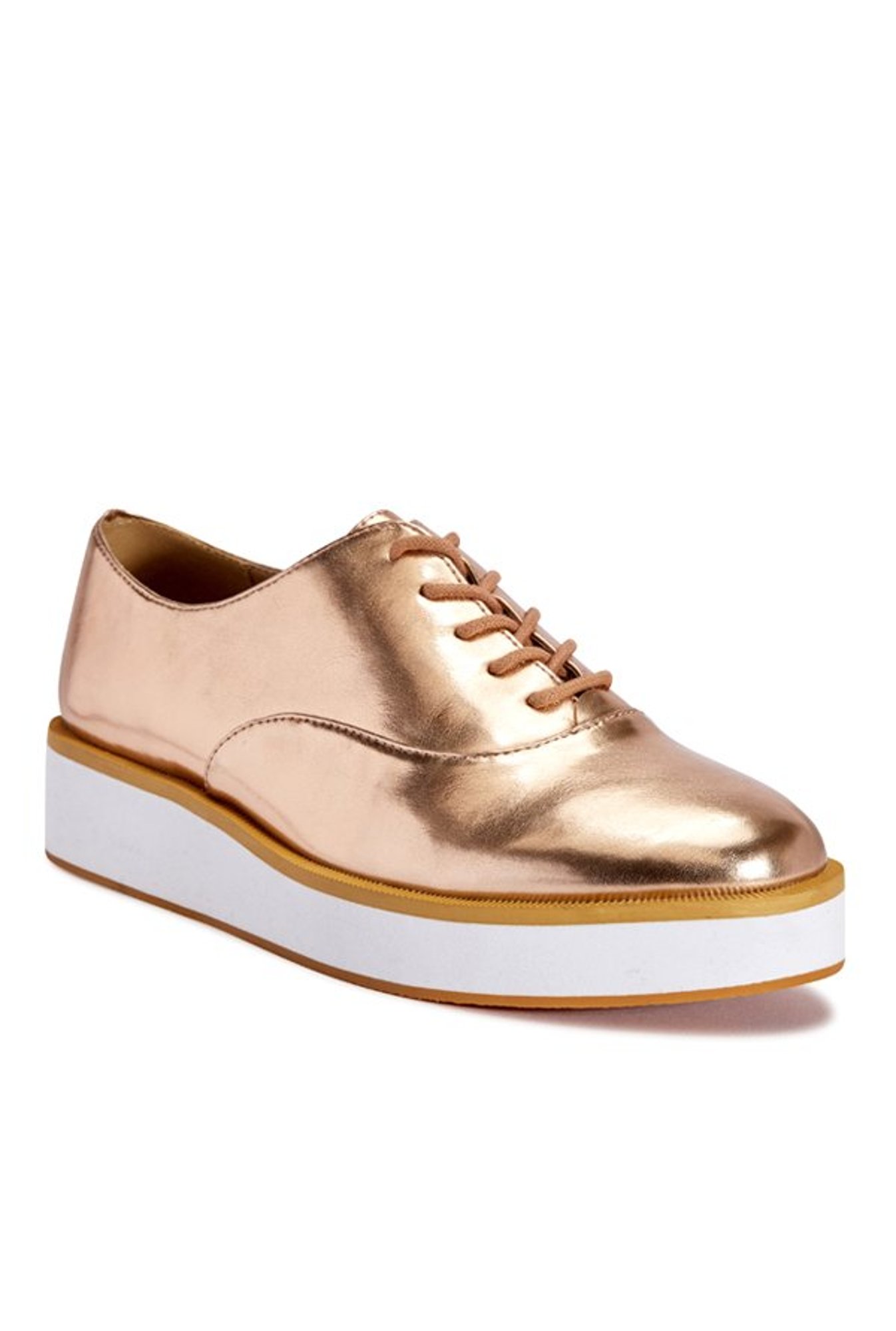 rose gold oxford shoes