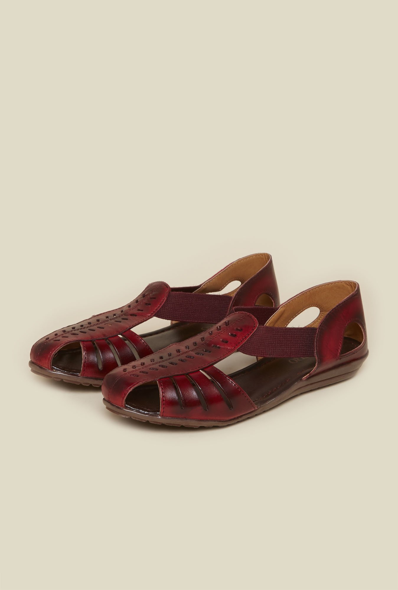 Buy Metro Women s Maroon Fisherman Sandals from top Brands at Best