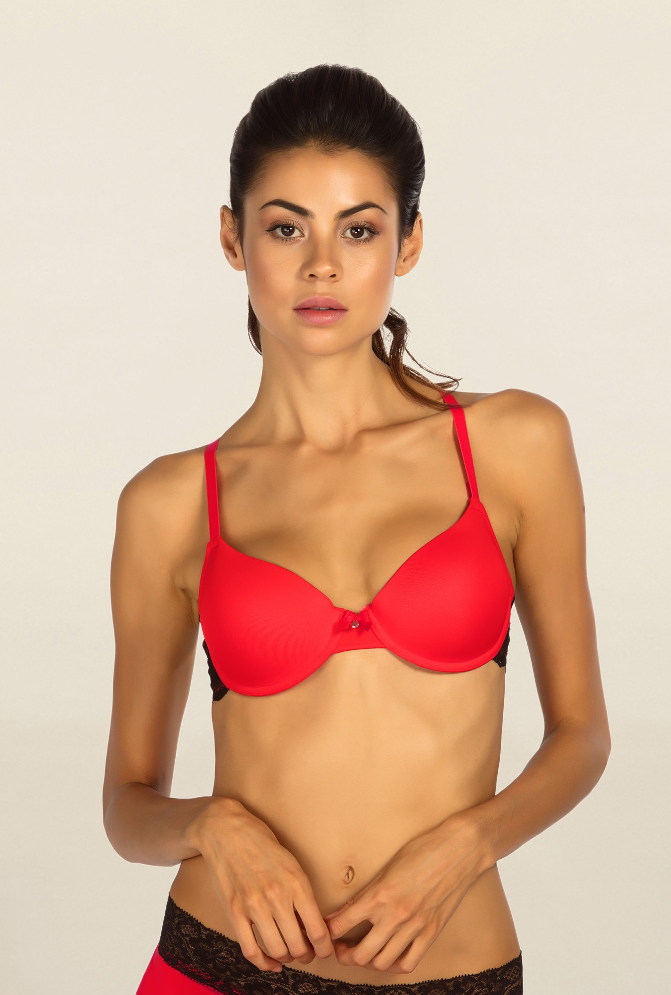 Candyskin Red Under Wired Padded Push Up Bra