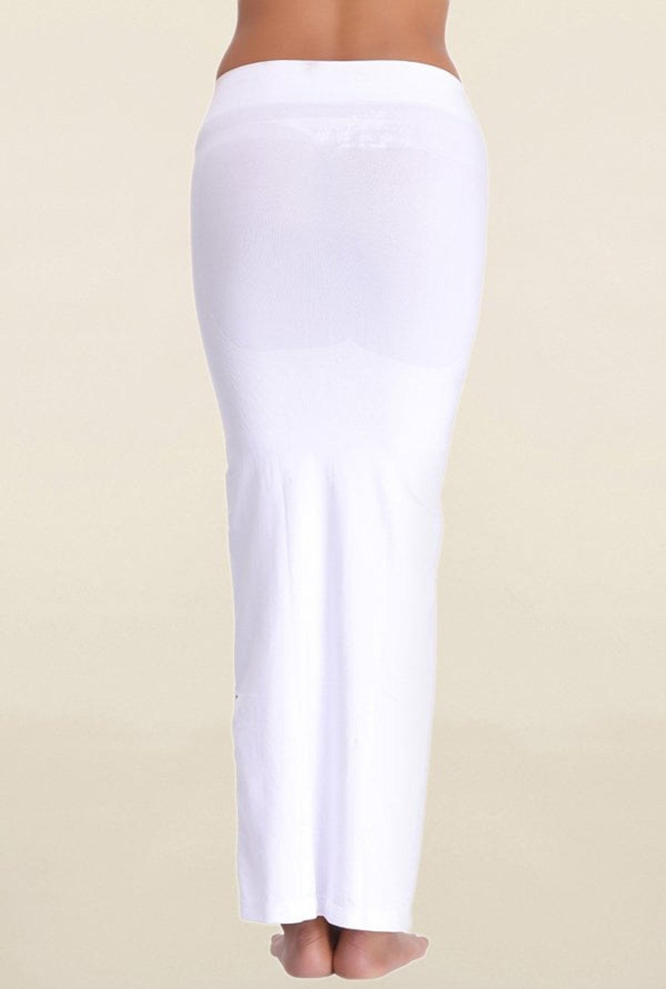 Clovia White Solid Saree Shapewear