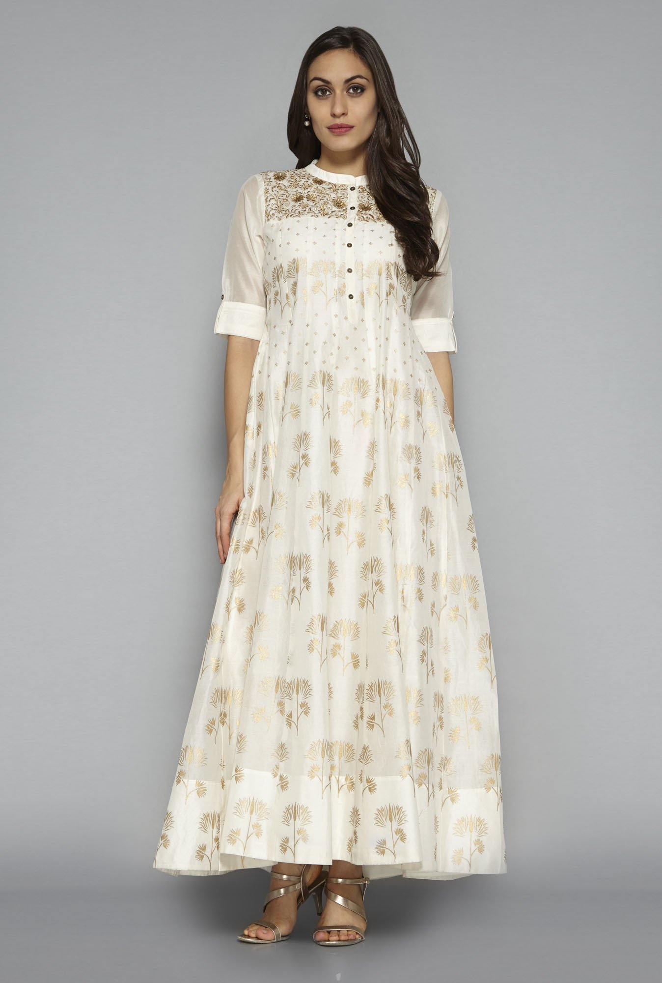 white ethnic gown