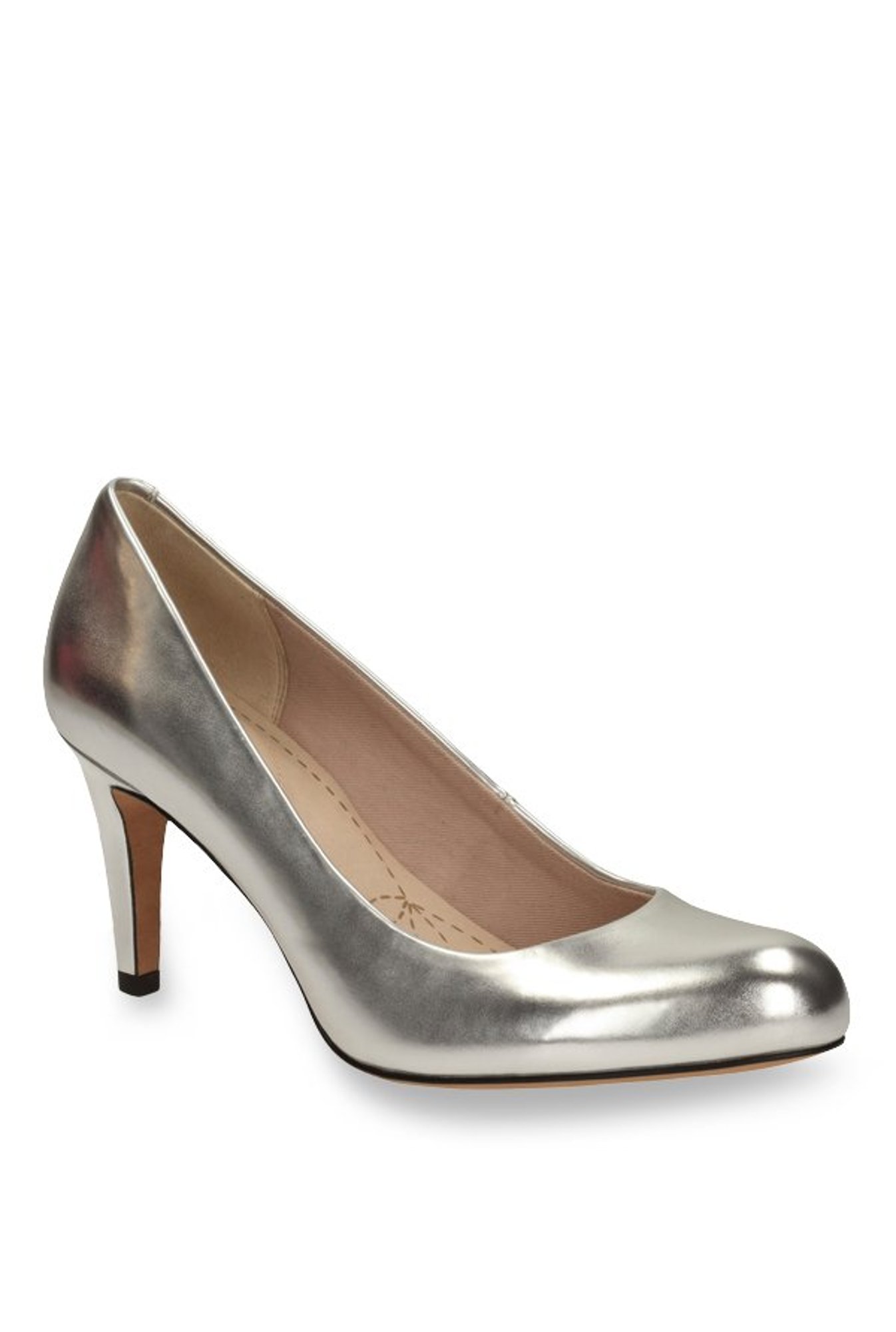 clarks silver court shoes