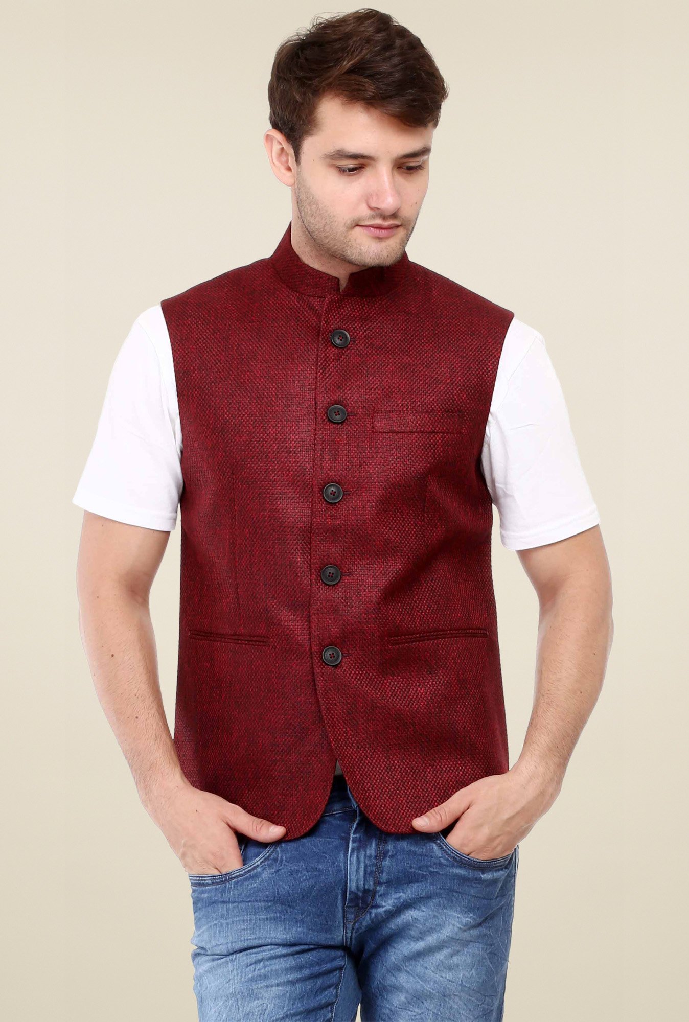 nehru jacket red tape