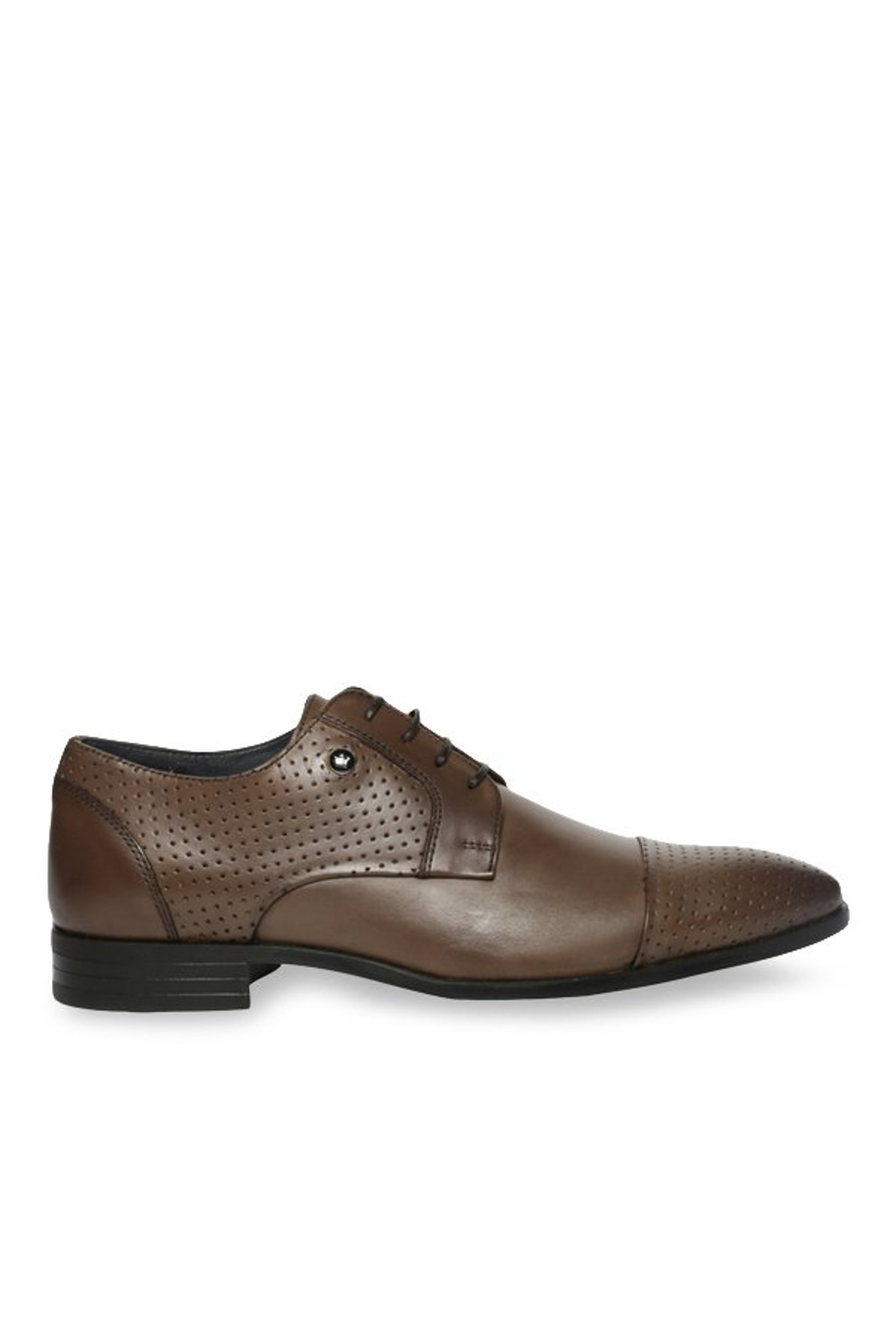 Louis Philippe Solid Brown Formal Shoes