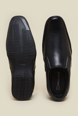 Franco Leone Black Leather Formal Shoes 