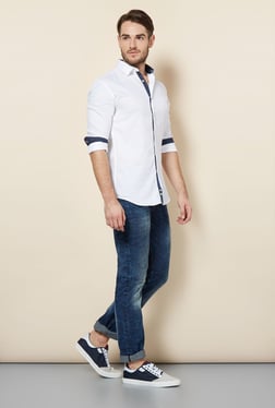 celio* Blue Solid Slim Fit Jeans