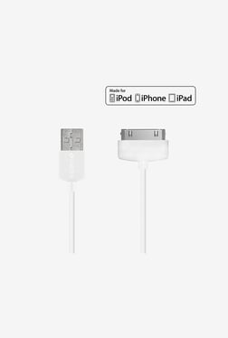 Amzer Apple MFi Certified 1M 30-Pin To USB Cable White
