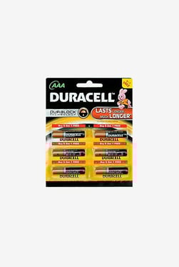 Duracell AAA LR03 1200mAh Alkaline Battery Black (Pack Of 6)