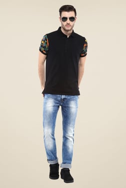 Mufti Mid Blue Solid Jeans Image
