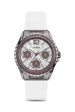 Guess W0032L6 Sparkling Pink Analog Watch For Women