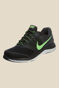 Nike Dual Fusion X MSL Black & Green Running Shoes